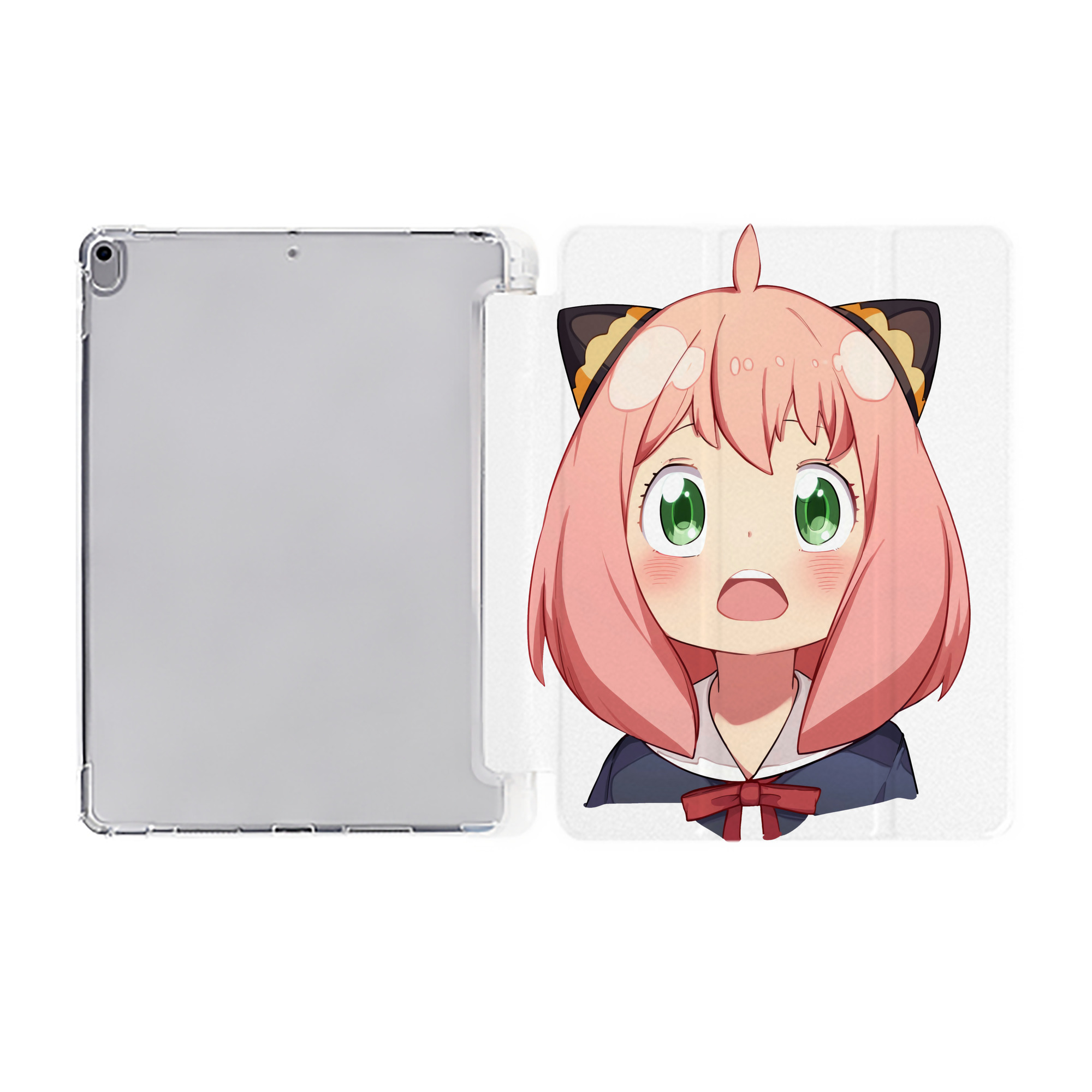 （画像用） SPY×FAMILY间谍家家酒 IPad ケース ペン収納付き 三つ折りスタンド PUレザー×シリコン 対応機種9.5/10.5/10.9インチ